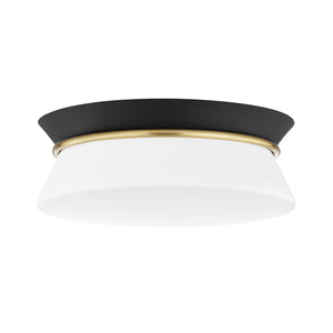 Mitzi - H425502-AGB/BK - Two Light Flush Mount - Cath - Aged Brass/Black