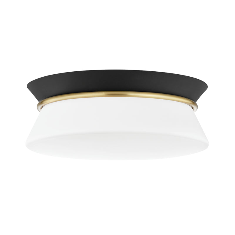 Mitzi - H425502-AGB/BK - Two Light Flush Mount - Cath - Aged Brass/Black