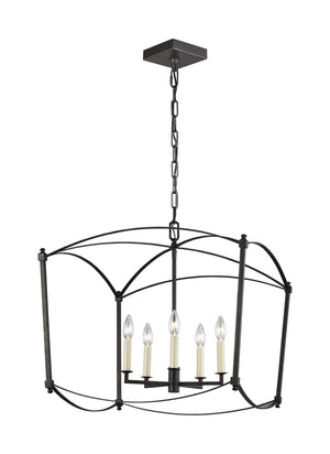 Visual Comfort Studio - F3325/5SMS - Five Light Lantern - Thayer - Smith Steel