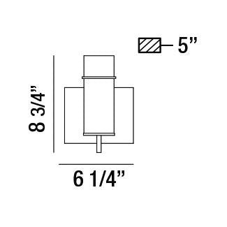 Eurofase - 34133-036 - One Light Wall Sconce - Pista - Black