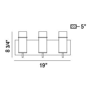 Eurofase - 34134-032 - Three Light Bathbar - Pista - Black