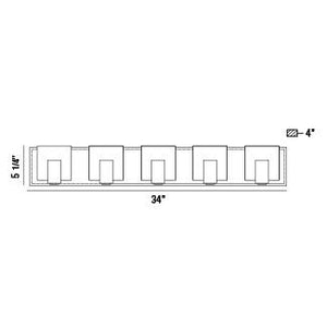 Eurofase - 34145-025 - CANMORE-VAN-5LT-BK-FR - CANMORE - Black