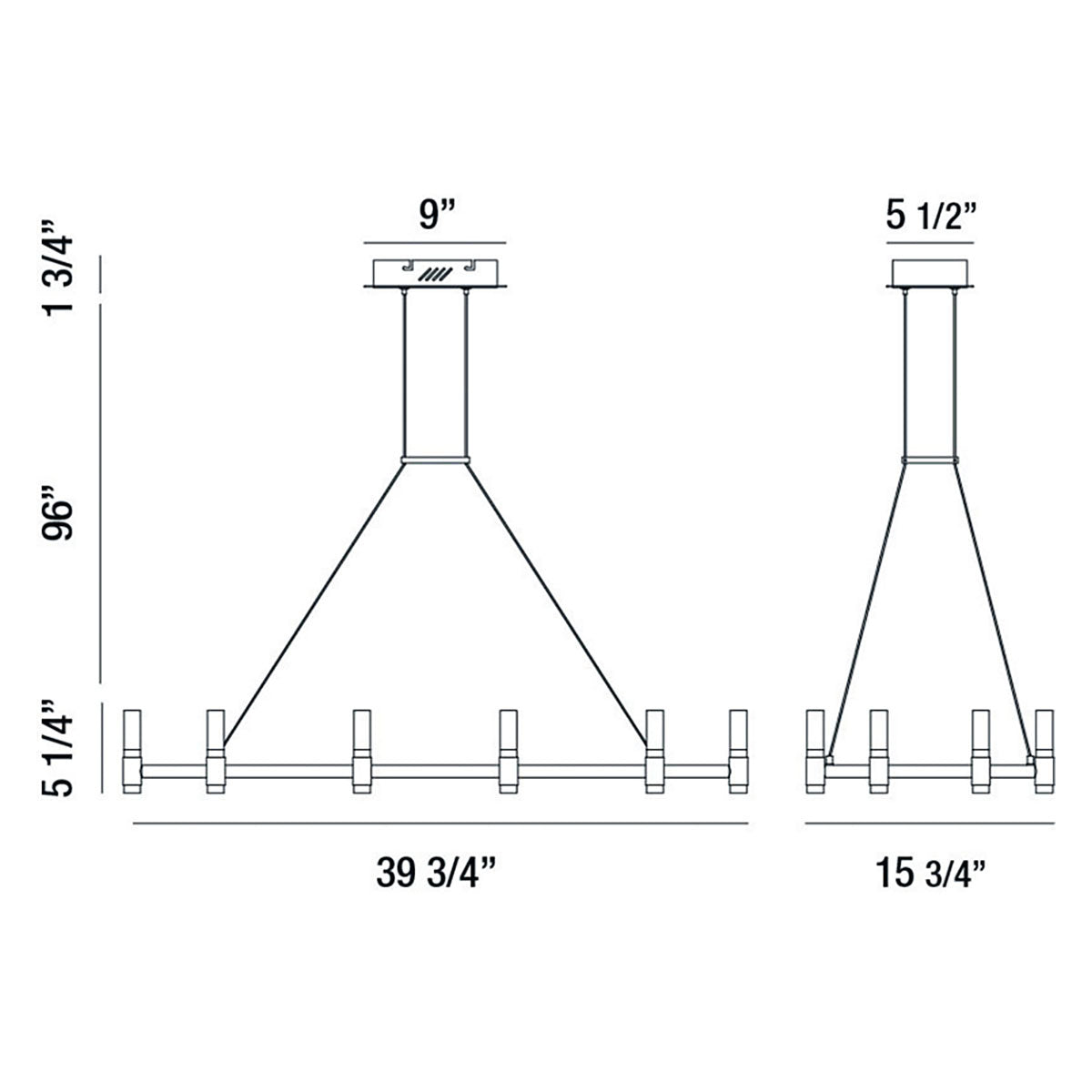 Eurofase - 37047-016 - LED Chandelier - Altamont - Satin Nickel/Black