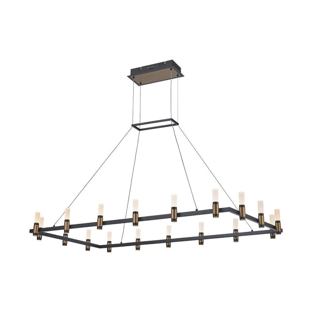 Eurofase - 37048-013 - ALTAMONT-CHD-18LT-52IN-SNBM-WH - ALTAMONT - Satin Nickel Black