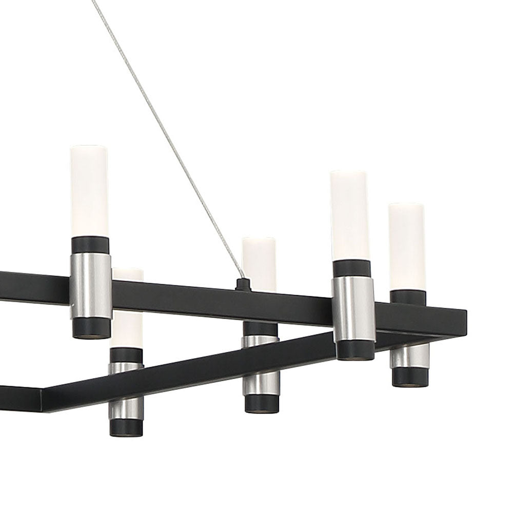 Eurofase - 37048-013 - ALTAMONT-CHD-18LT-52IN-SNBM-WH - ALTAMONT - Satin Nickel Black