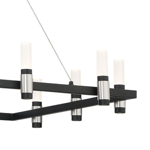 Eurofase - 37048-013 - ALTAMONT-CHD-18LT-52IN-SNBM-WH - ALTAMONT - Satin Nickel Black