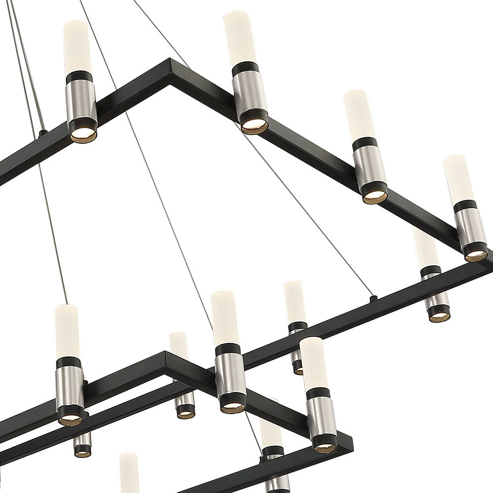 Eurofase - 37049-010 - ALTAMONT-CHD-30LT-52IN-SNBM-WH - ALTAMONT - Satin Nickel Black