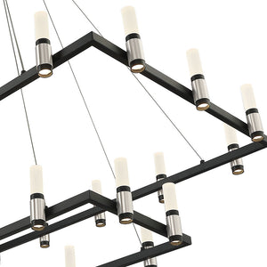 Eurofase - 37049-010 - ALTAMONT-CHD-30LT-52IN-SNBM-WH - ALTAMONT - Satin Nickel Black