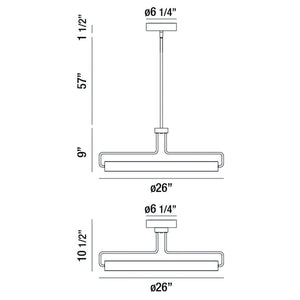 Eurofase - 37082-025 - PEMBERTON-PEN-26IN-SN - PEMBERTON - Satin Nickel