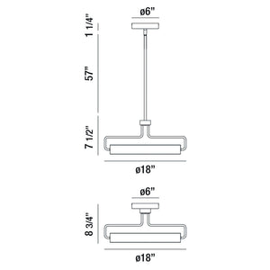 Eurofase - 37083-020 - PEMBERTON-PEN-18IN-SN - PEMBERTON - Satin Nickel