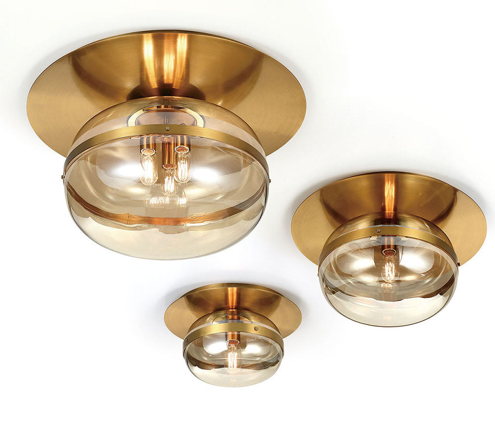 Eurofase - 37086-015 - One Light Flushmount - Nottingham - Ancient Brass