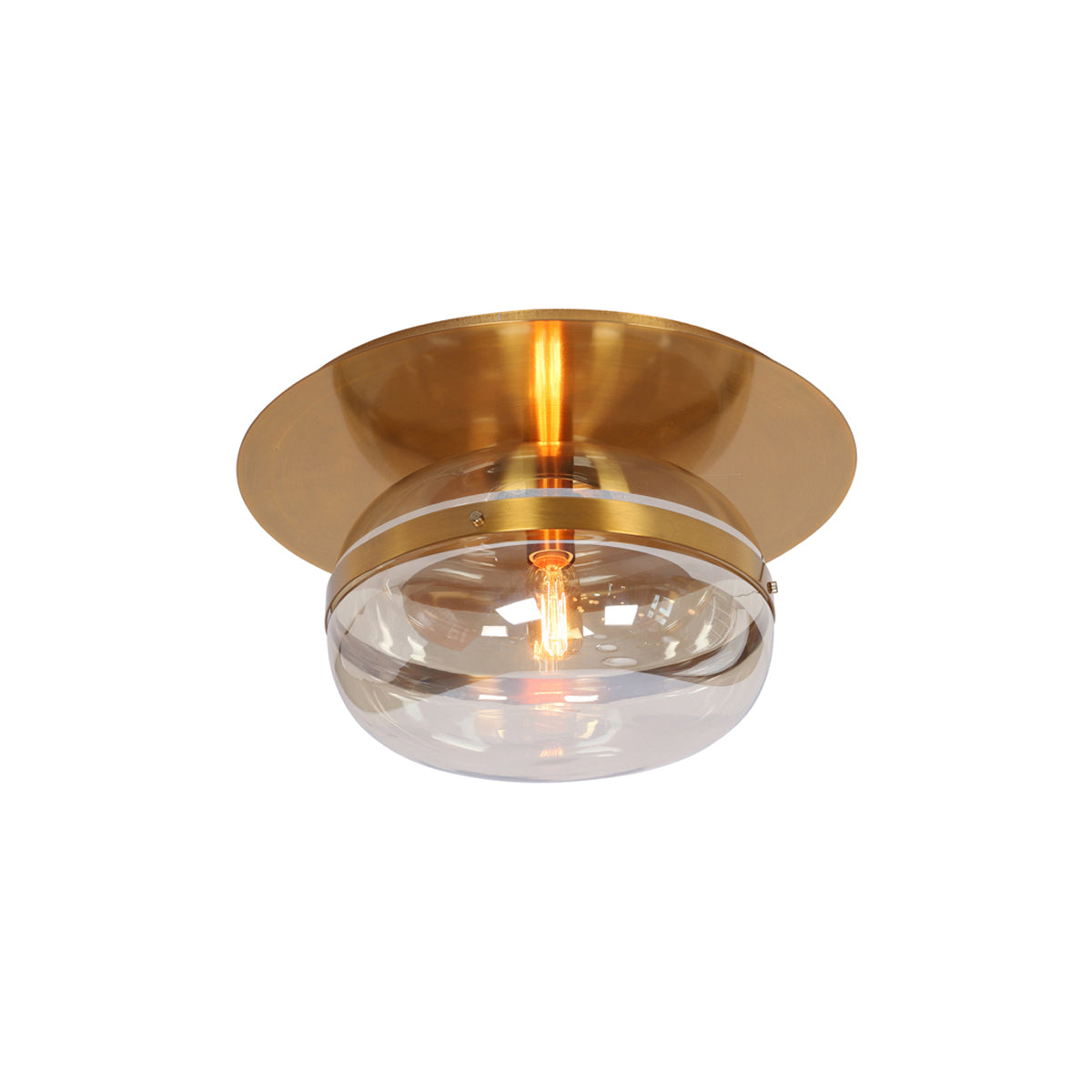 Eurofase - 37087-012 - One Light Flushmount - Nottingham - Ancient Brass