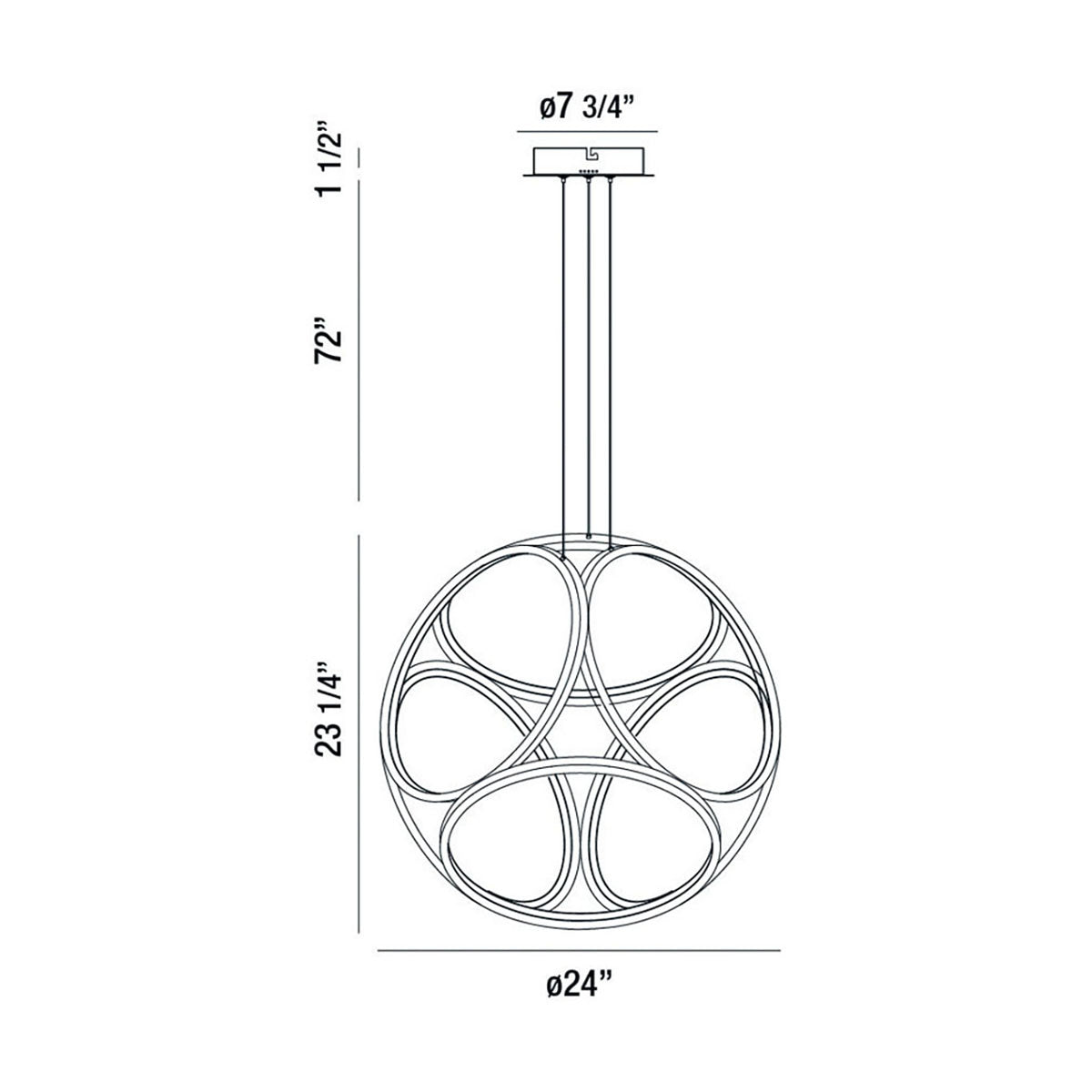 Eurofase - 37102-020 - GLENVIEW-PEN-24IN-GD - GLENVIEW - Gold