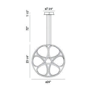 Eurofase - 37102-020 - GLENVIEW-PEN-24IN-GD - GLENVIEW - Gold