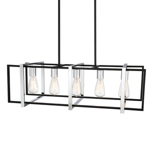 Eurofase - 37118-013 - Five Light Chandelier - Stafford - Chrome/Black