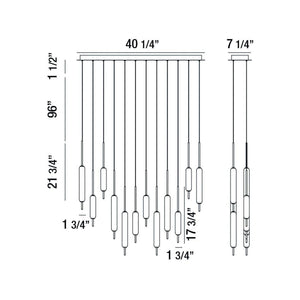 Eurofase - 37236-038 - CUMBERLAND-CHD-12LT-40IN-MX-WH - CUMBERLAND - Mix