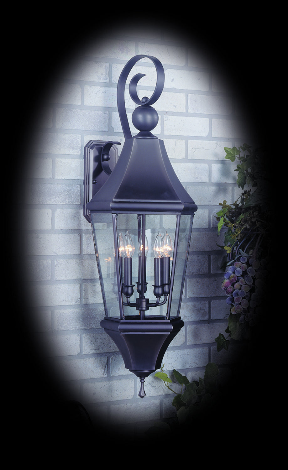 Framburg - 8744 IRON - Five Light Exterior Wall Mount - Normandy - Iron