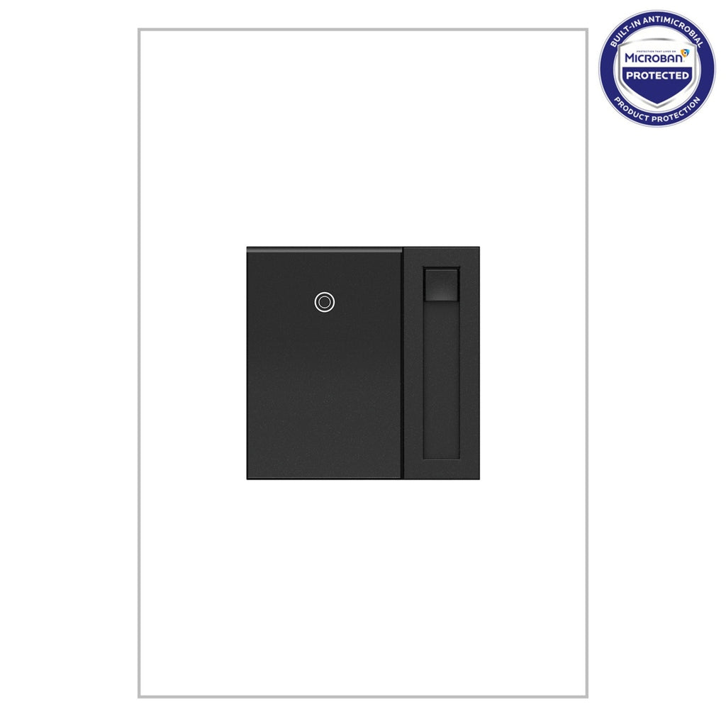 Legrand - ADPD4FBL3P2G4 - 0-10V Paddle Dimmer with Microban - adorne - Graphite
