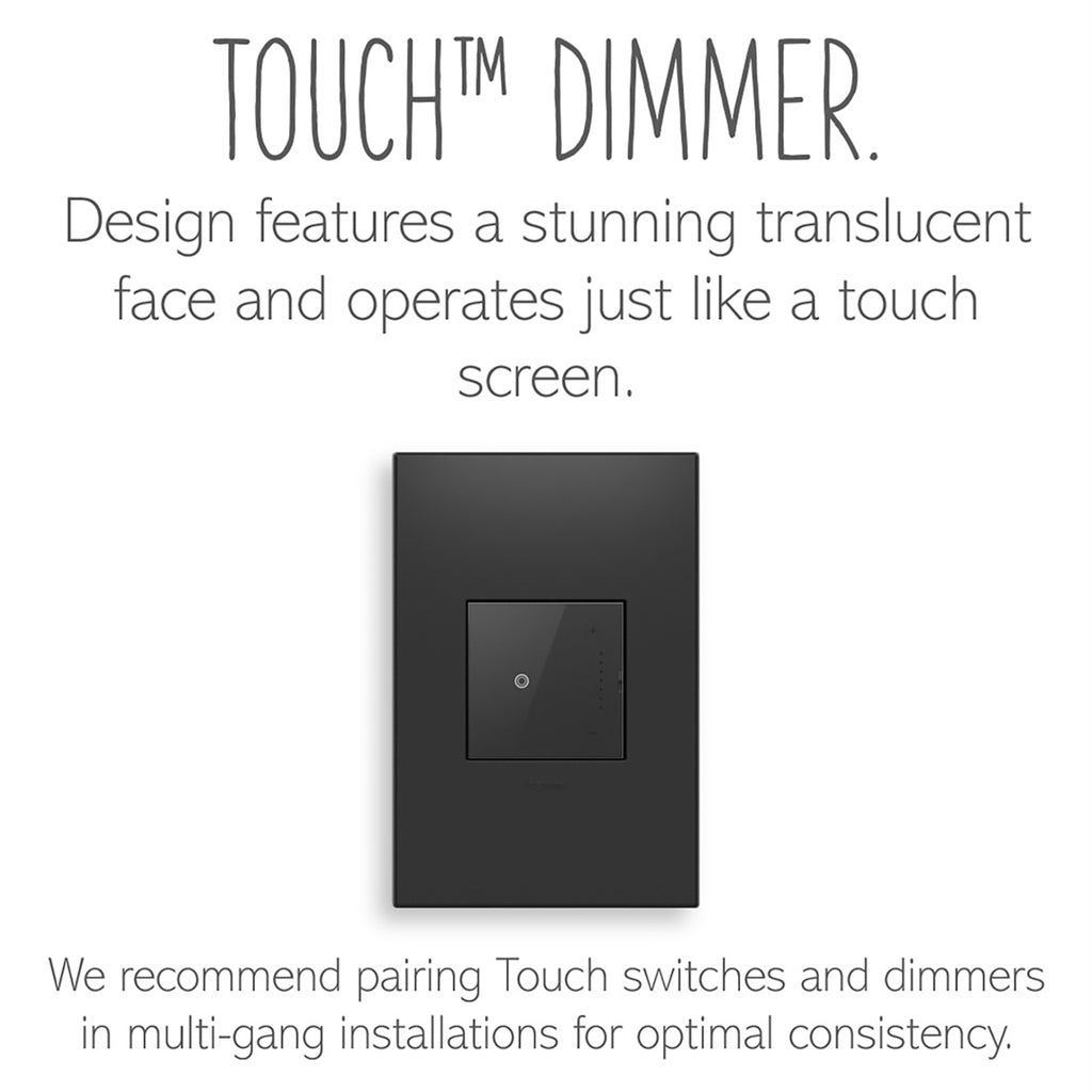 Legrand - ADTH703TUG4 - Touch Tru-Universal Dimmer with Microban - adorne - Graphite