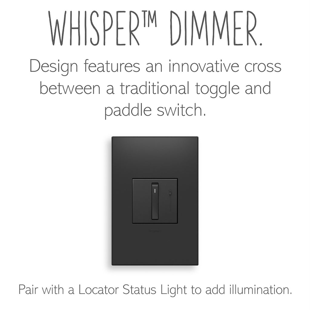 Legrand - ADWR703TUG4 - Whisper Tru-Universal Dimmer with Microban - adorne - Graphite