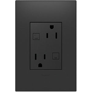 Legrand - AGFTR2153G4 - Plus Size Tamper-Resistant 15A Duplex Self-Test GFCI Receptacles - adorne - Graphite