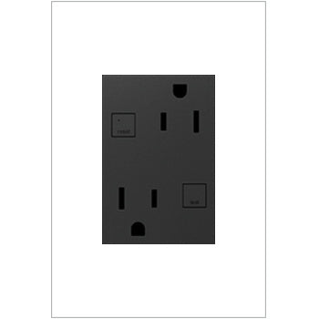 Legrand - AGFTR2153G4 - Plus Size Tamper-Resistant 15A Duplex Self-Test GFCI Receptacles - adorne - Graphite