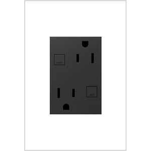 Legrand - AGFTR2153G4 - Duplex Self-Test GFCI Receptacles - Adorne - Graphite