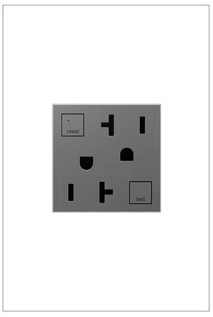 Legrand - AGFTR2202M4 - Tamper-Resistant 20A Duplex Self-Test GFCI Receptacles - adorne - Magnesium
