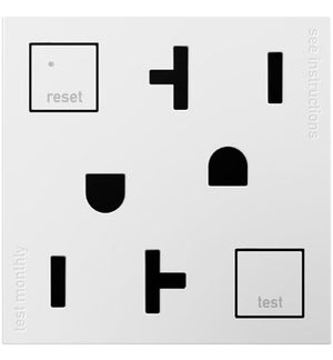 Legrand - AGFTR2202W4 - Tamper-Resistant 20A Duplex Self-Test GFCI Receptacles - adorne - White
