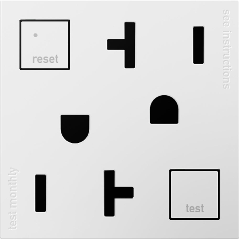 Legrand - AGFTR2202W4 - Tamper-Resistant 20A Duplex Self-Test GFCI Receptacles - adorne - White