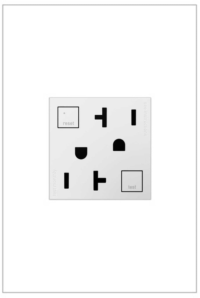Legrand - AGFTR2202W4 - Tamper-Resistant 20A Duplex Self-Test GFCI Receptacles - adorne - White