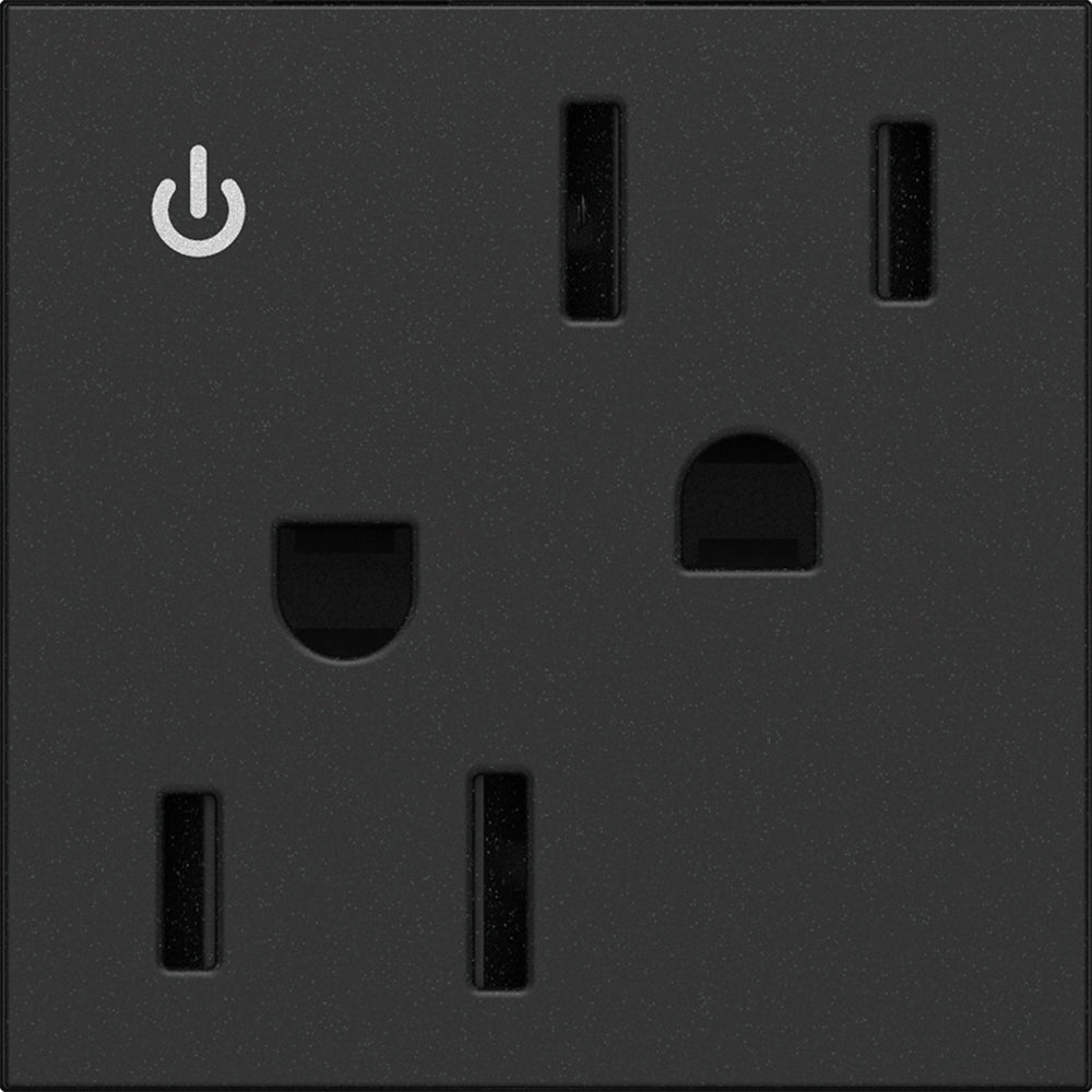Legrand - ARCD152G10 - 15A Tamper-Resistant Dual-Controlled Outlet - adorne - Graphite