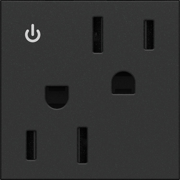 Legrand - ARCD152G10 - 15A Tamper-Resistant Dual-Controlled Outlet - adorne - Graphite