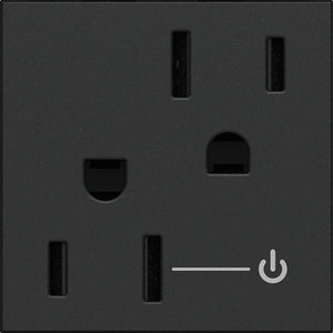 Legrand - ARCH152G10 - 15A Tamper-Resistant Half-Controlled Outlet - adorne - Graphite