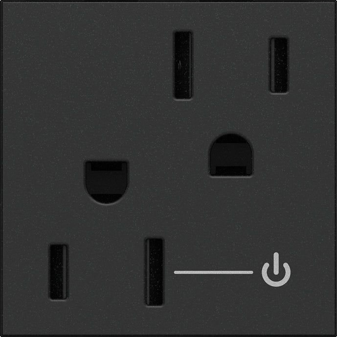Legrand - ARCH152G10 - 15A Tamper-Resistant Half-Controlled Outlet - adorne - Graphite