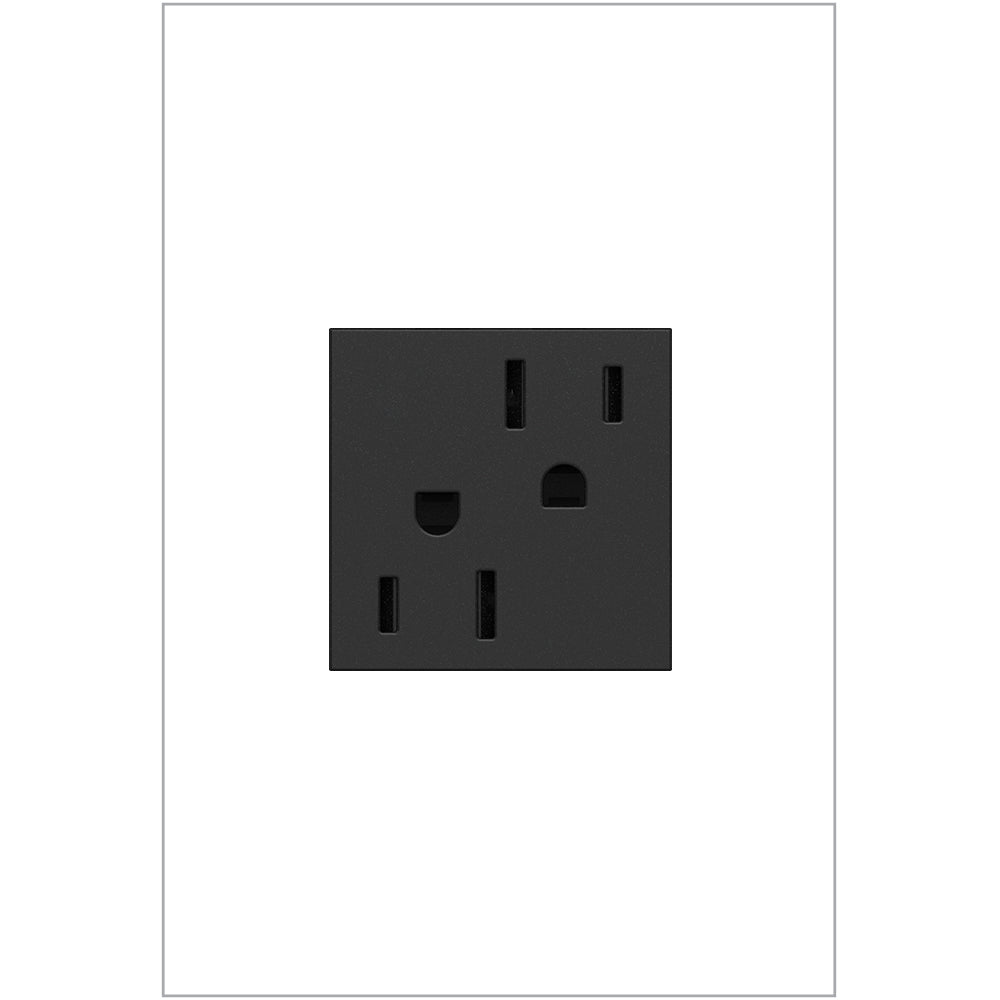 Legrand - ARTR152G4 - 15A Dual Tamper-Resistant Outlet - adorne - Graphite