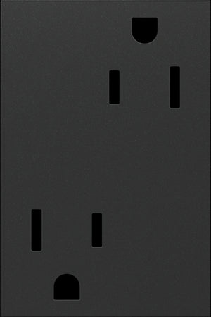 Legrand - ARTR153G4 - 15A Dual Tamper-Resistant Plus-Size Outlet - adorne - Graphite