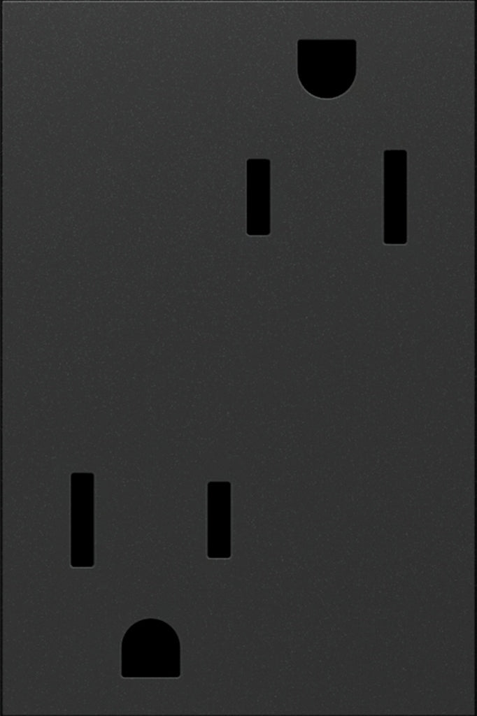 Legrand - ARTR153G4 - 15A Dual Tamper-Resistant Plus-Size Outlet - adorne - Graphite