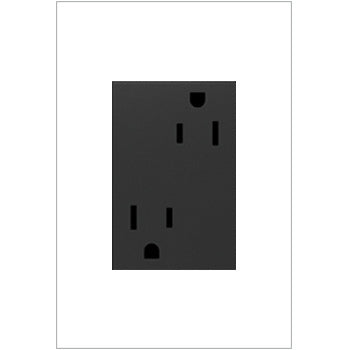 Legrand - ARTR153G4 - 15A Dual Tamper-Resistant Plus-Size Outlet - adorne - Graphite