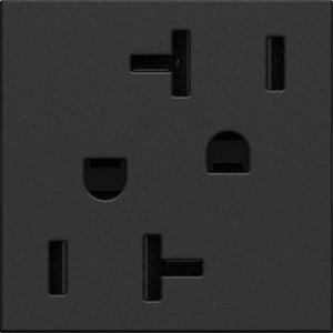Legrand - ARTR202G4 - 20A Dual Tamper-Resistant Outlet - adorne - Graphite