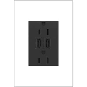 Legrand - ARTRUSB153G4 - Dual Usb Plus-Size Outlet Combo - Adorne - Graphite