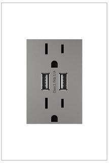 Legrand - ARTRUSB153M4 - Dual Usb Plus-Size Outlet Combo - Adorne - Magnesium