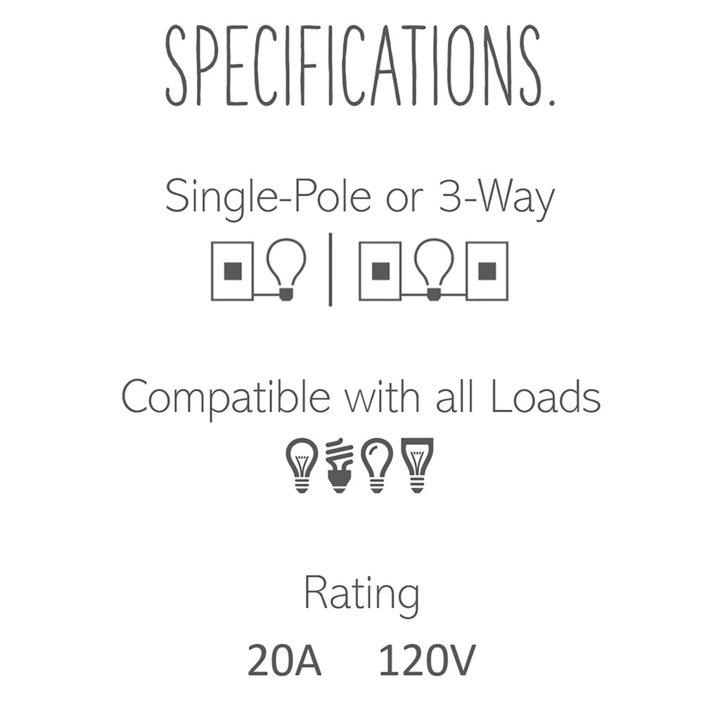 Legrand - ASPD2032G4 - 20A Paddle Switch with Microban - adorne - Graphite