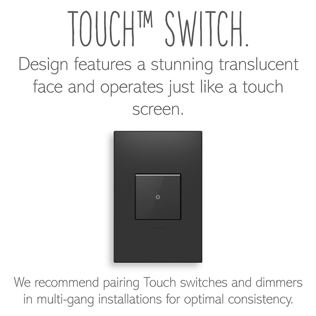 Legrand - ASTH1532G2 - Touch Switch with Microban - adorne - Graphite