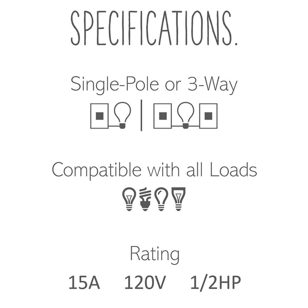 Legrand - ASTP1532G4 - sofTap Switch with Microban - adorne - Graphite