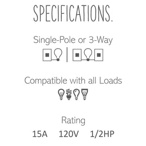 Legrand - ASTP1532G4 - sofTap Switch with Microban - adorne - Graphite