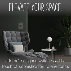 Legrand - ASWR1532G4 - Whisper Switch with Microban - adorne - Graphite