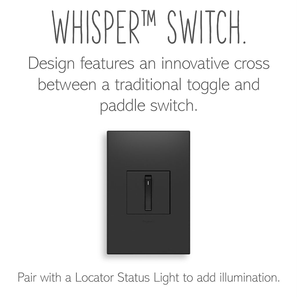 Legrand - ASWR1532G4 - Whisper Switch with Microban - adorne - Graphite