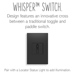 Legrand - ASWR1532G4 - Whisper Switch with Microban - adorne - Graphite