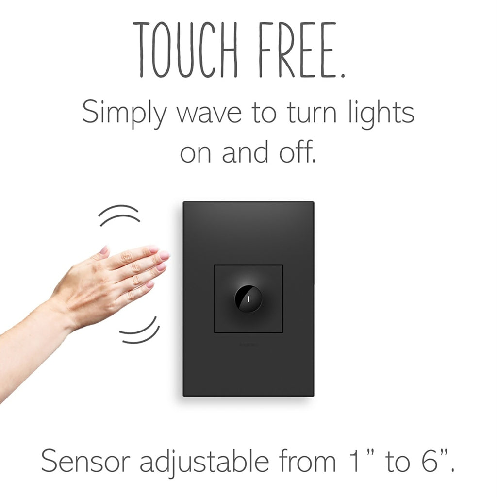 Legrand - ASWV1532G2 - 15A Wave Switch with Microban - adorne - Graphite